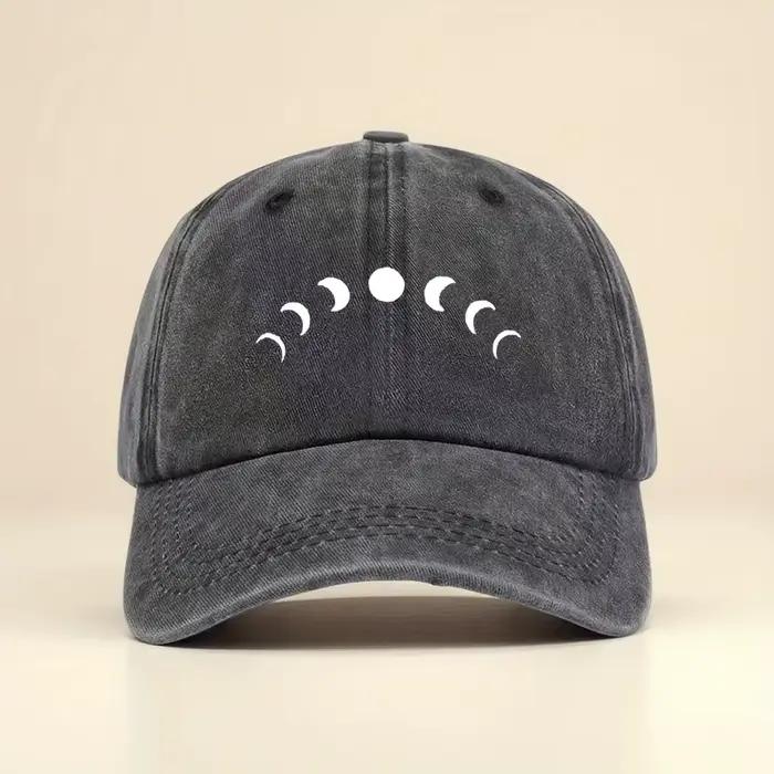 Chapeaux de camionneur rétro classiques conception de Phase de lune casquette de Baseball réglable unisexe chapeaux de voyage en acrylique pour l'extérieur pour toutes les saisons
