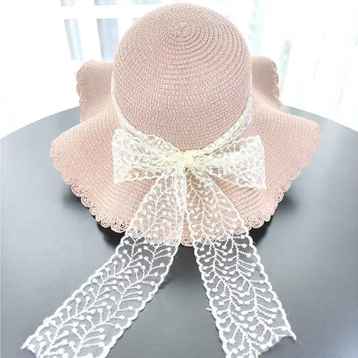 Chapeau de paille tendance pour femmes et filles