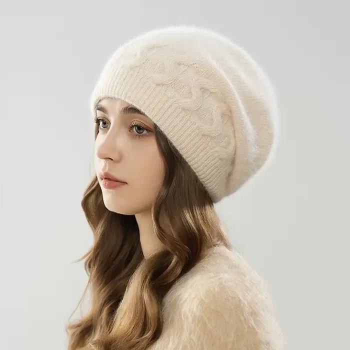 Angora chapeau femmes hiver tricot