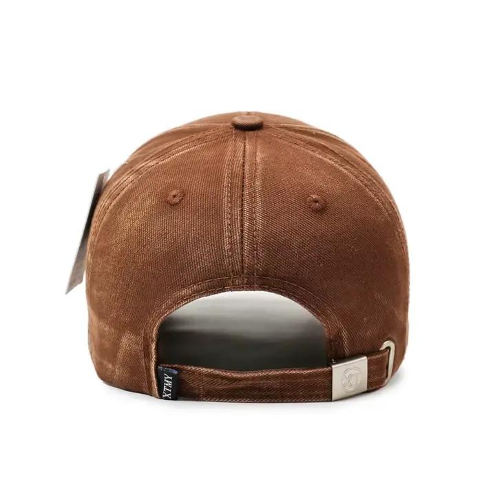 Casquette de baseball en jean délavé style américain vintage avec broderie de lettres