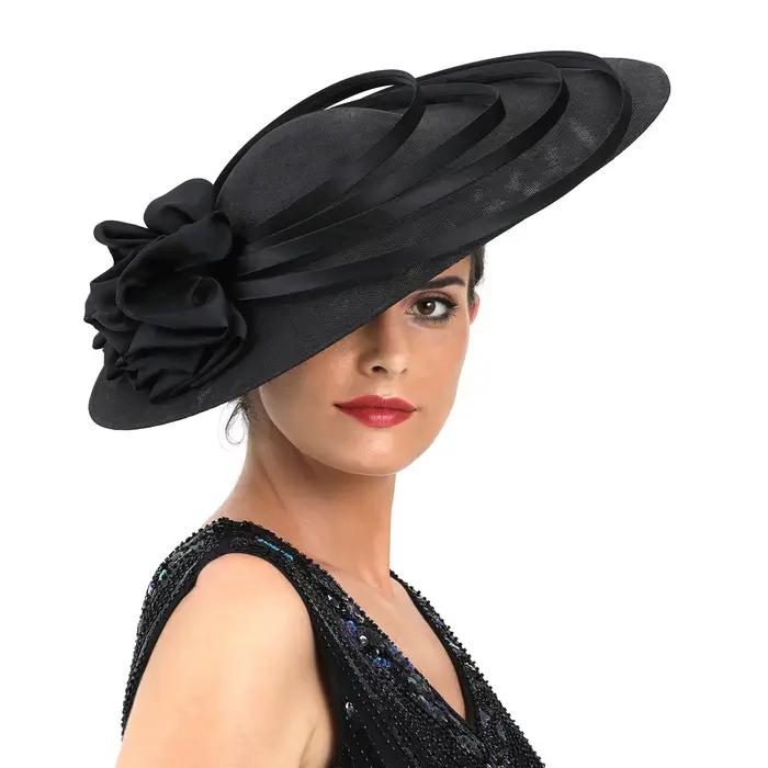 Fascinateur de grandes fleurs noires pour femmes