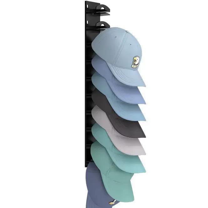 Support mural noir pour casquettes de baseball – Organisateur de rangement pour porte de placard