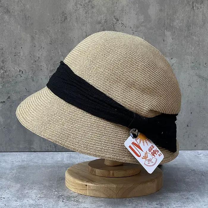 Chapeau Bob en Paille Style Japonais pour Femme