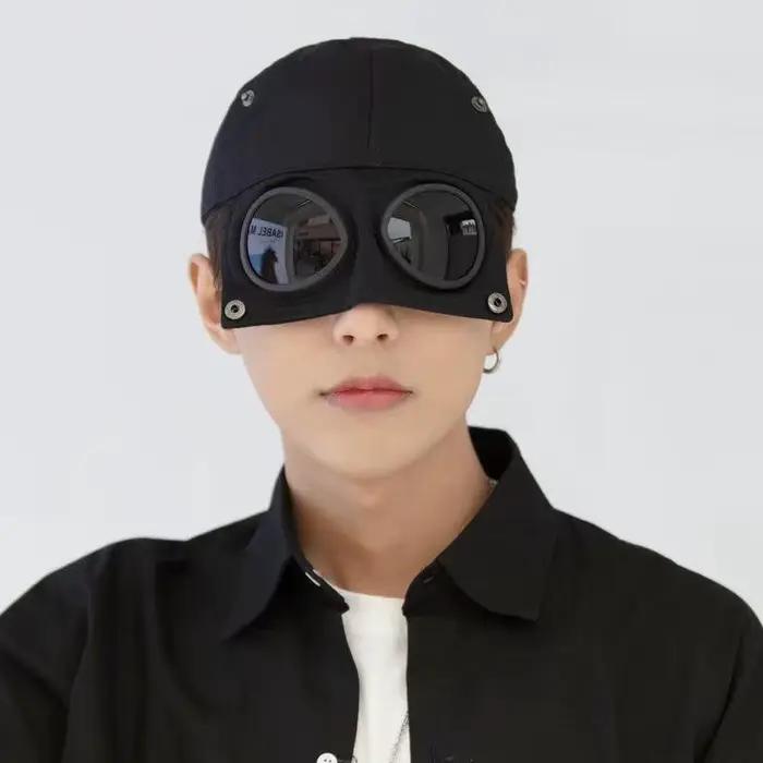 Casquette de baseball tendance avec verres réfléchissants style streetwear unisexe pour hommes et femmes pour les quatre saisons occasions décontractées