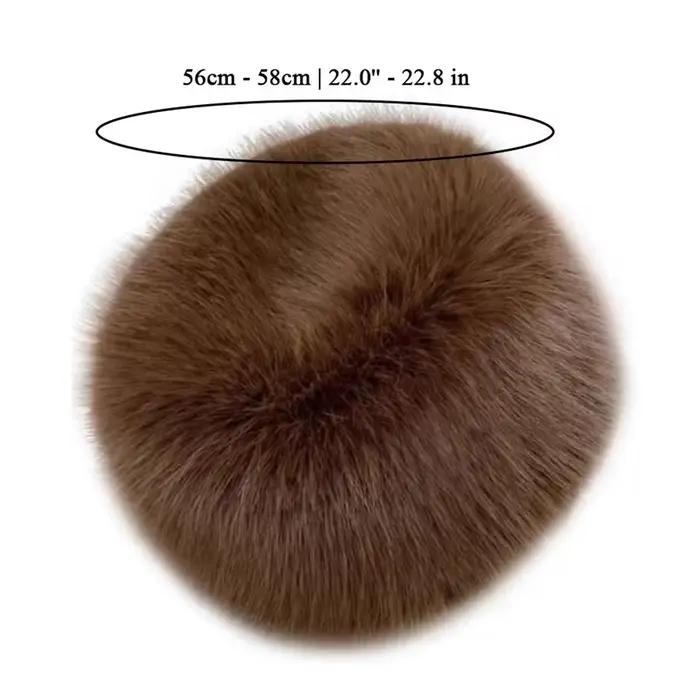 Chapeau seau en fourrure moelleuse pour femmes