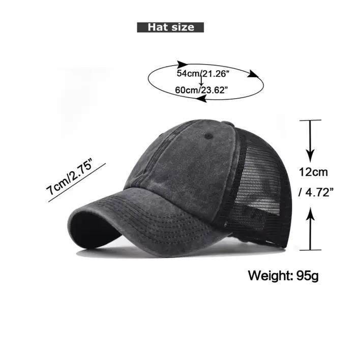 Casquette de Baseball en coton délavé Vintage