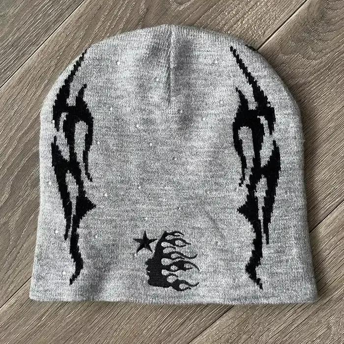 HS logo Sports Flame Beanie tricoté décontracté laine chapeau froid