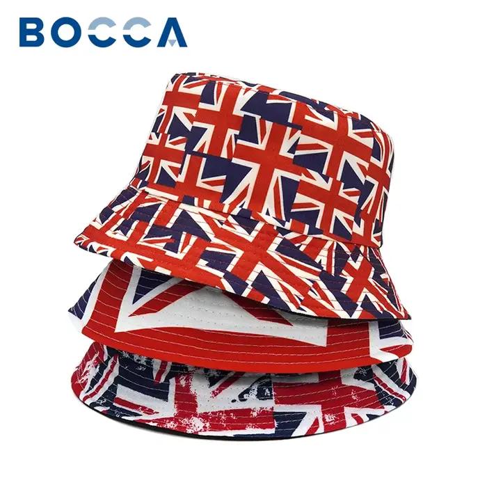 Bocca – chapeau seau Double face imprimé drapeau britannique