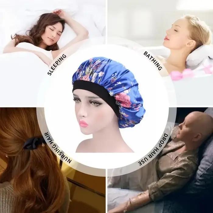 Bonnet en satin pour dormir