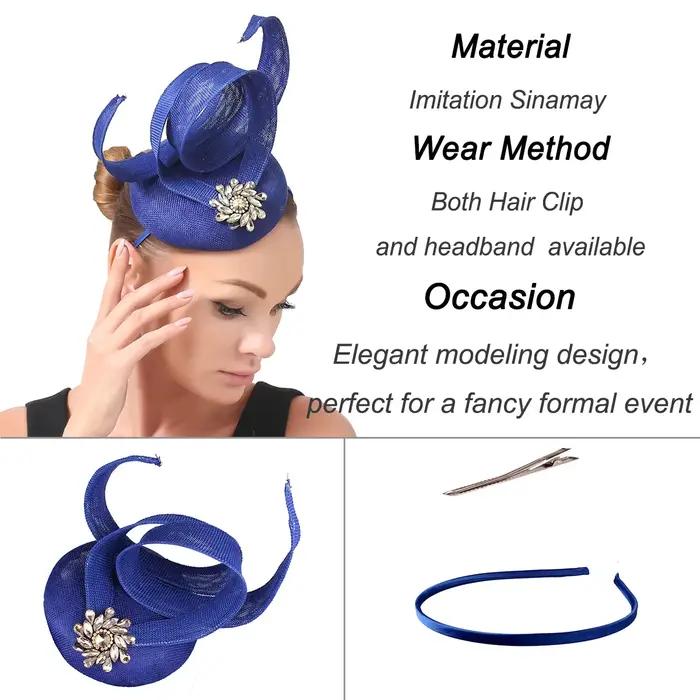 Chapeau fascinateur Imitation Sinamay Champagne