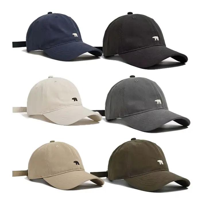 Casquette de baseball élégante brodée motif ours
