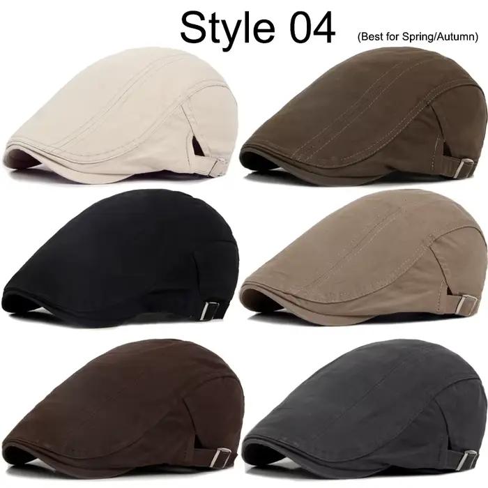 21 Types hommes bérets 2021 printemps automne hiver coupe-vent rue béret chapeau rétro angleterre