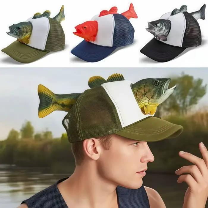 Casquette de camionneur amusante 3D en forme de poisson