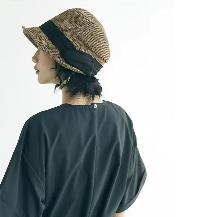 Chapeau de paille d'été à petit bord pour femmes