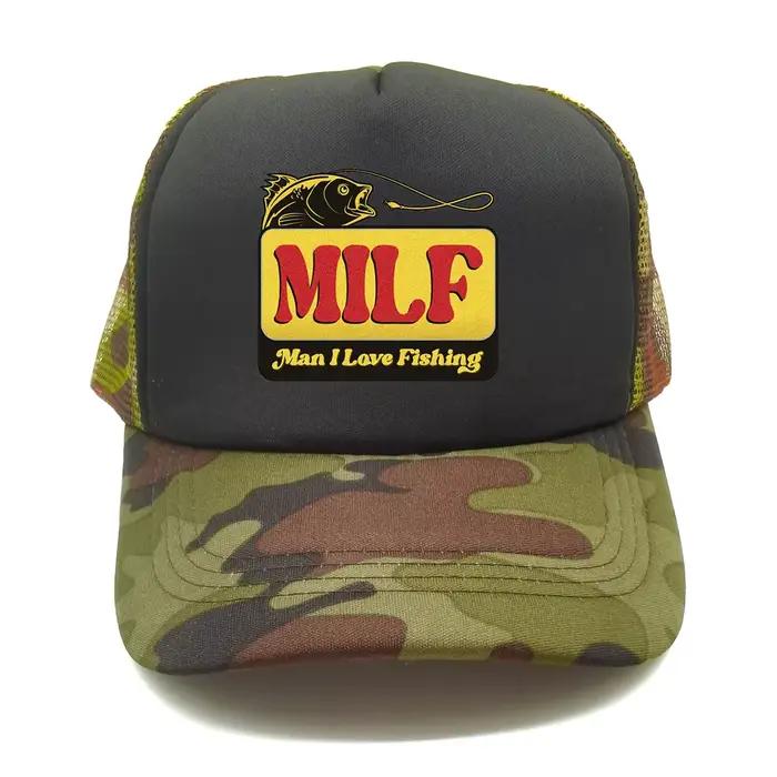 MILF homme j'aime la pêche casquette de camionneur été unisexe maille filet casquettes de Baseball papa chapeau Cool