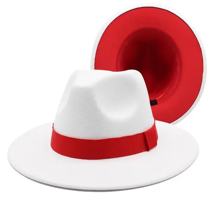 Chapeau haut de forme en laine assressentià double face pour hommes et femmes