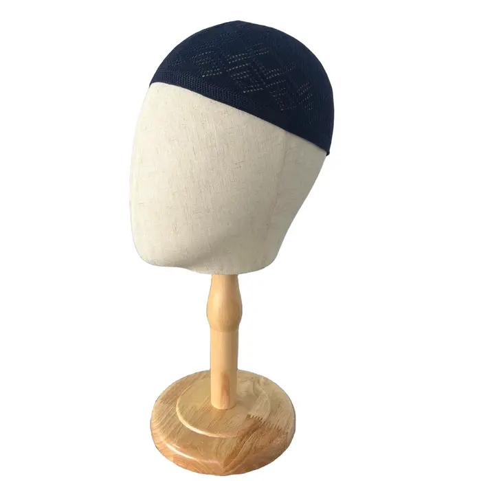 Chapeau de prière musulman pour hommes bonnet unisexe polyester tricoté quatre saisons extérieur pour hommes femmes occassions spirituelles traditionnelles