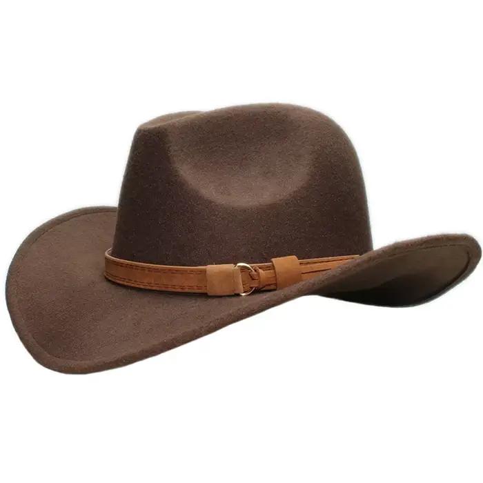 Chapeau vintage parent-enfant en laine uni pour femmes hommes enfants protection solaire style formel occassions spéciales années quatre saisons