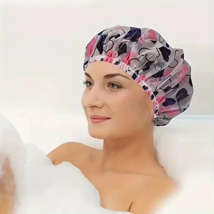 Ensemble de 4 bonnets de douche imprimés réglables