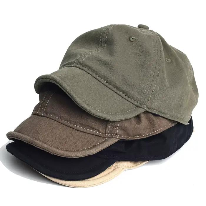 Casquette de Baseball Vintage en coton à bord court pour hommes et femmes