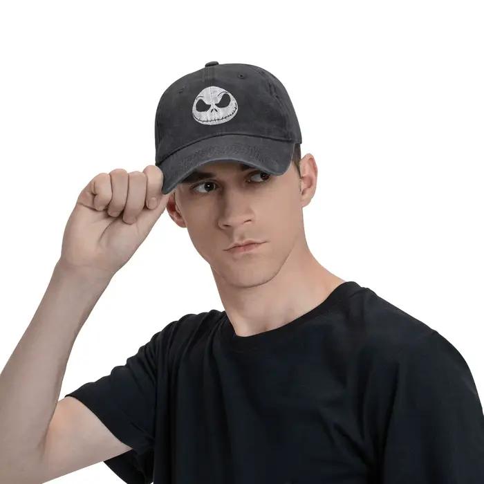 Le cauchemar avant noël Jack Skellington visage casquette de Baseball décontractée pour hommes chapeaux d'été mode