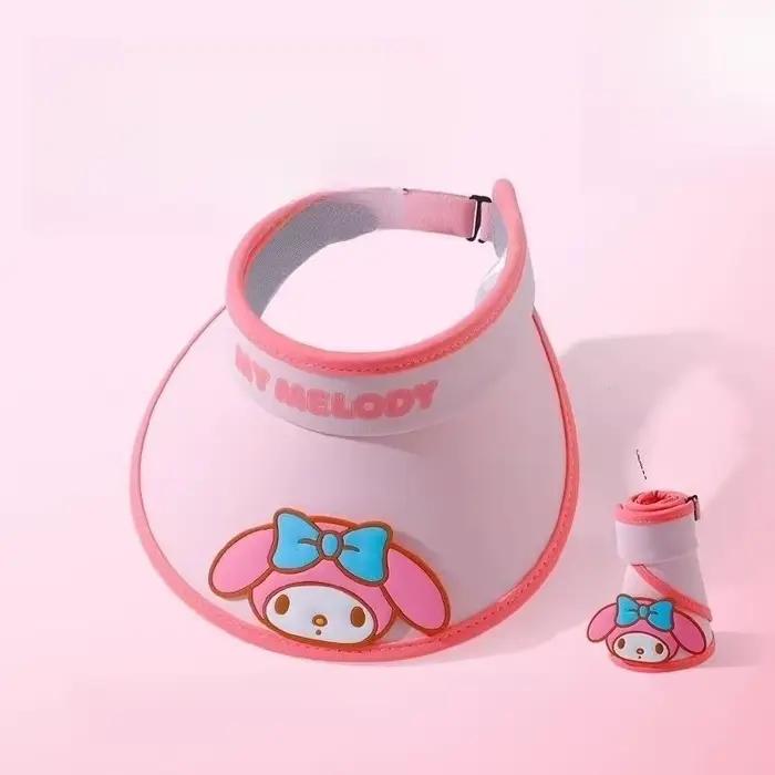 Chapeau de soleil réglable à large bord Kawaii Sanrio