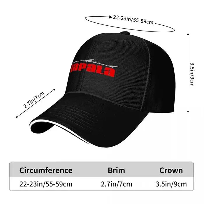Casquette de baseball Rapala noire avec broderie rouge et argentée