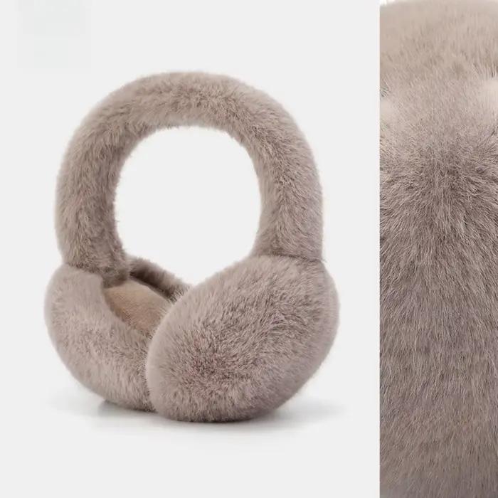 Cache-oreilles en fausse fourrure de lapin pour femmes