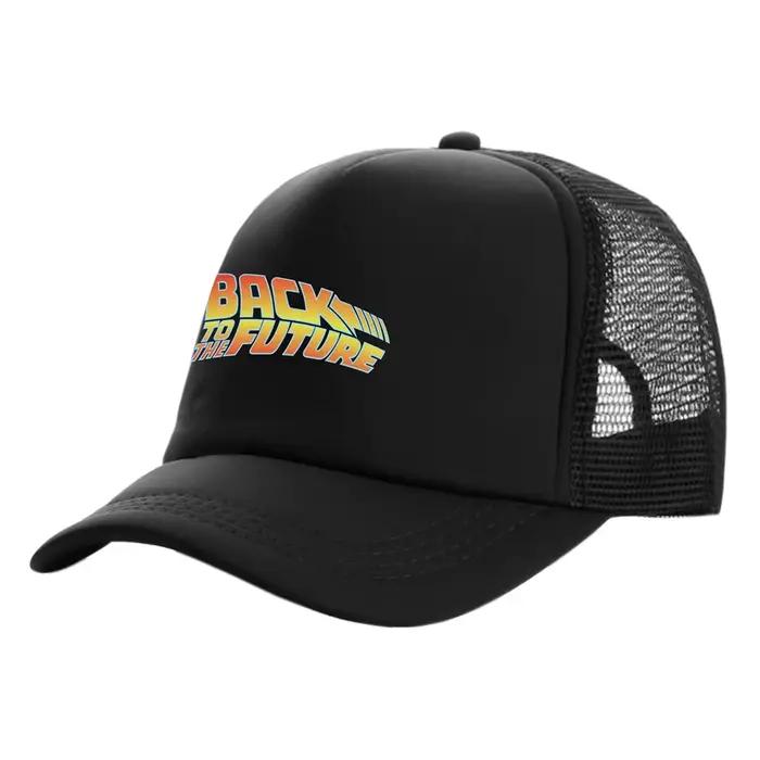 Casquette de camionneur retour vers le futur casquette de baseball unisexe style sport polyester imprimé multifonction réglable pour hommes occasions décontractées été