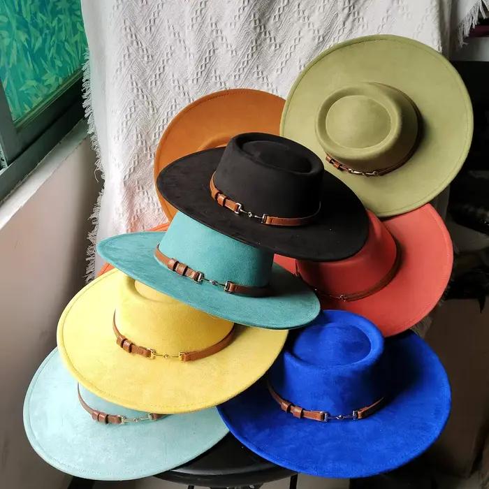 Chapeau Fedora de Luxe à Grand Bord pour Homme et Femme
