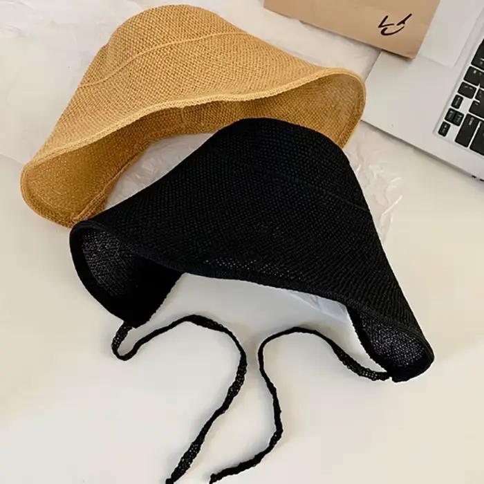 Bonnets de paille en lin pour femmes