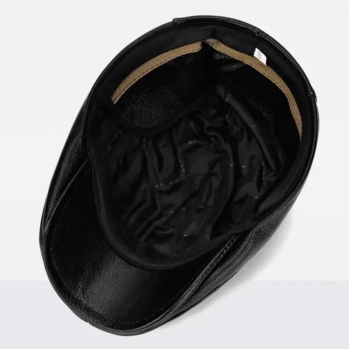Chapeau d'extérieur en cuir pour hommes