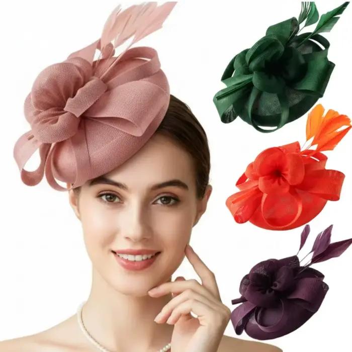 Élégant Chapeau Fascinator à Paillettes pour Femme