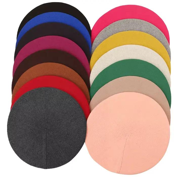 Béret Geebro français en coton acrylique solide pour femmes, bérets sport décontractés multicolores à offrir pour artistes et créateurs toutes saisons