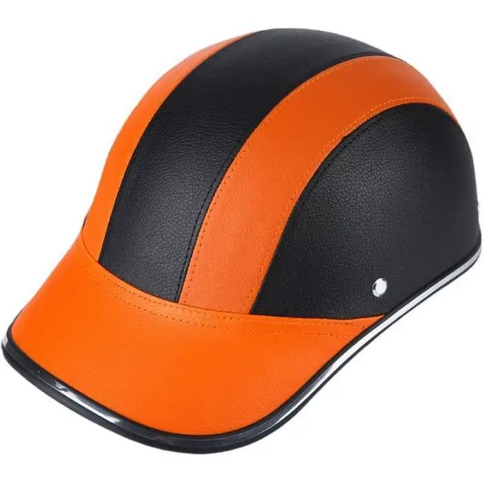 Casquette de Baseball classique Style casque de vélo sangle réglable sécurité moto demi-casque dur demi-visage
