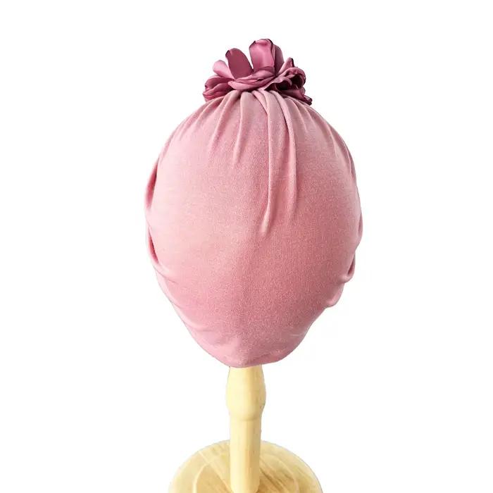 Femmes Turban chapeau musulman Hijab Bonnet indien casquette tête enveloppement grande fleur élastique bandes de cheveux