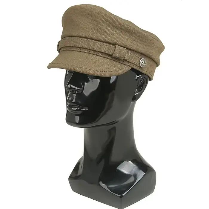 Casquette de marin marine pour femme casquette de l'armée militaire chapeau de moto à dessus plat chapeau de capitaine performance sur scène mode cool tricoté en coton adapté aux quatre saisons