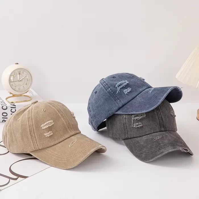 Casquette de baseball style troué : Casquette tendance