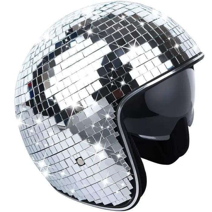 Casque boule disco, miroirs scintillants