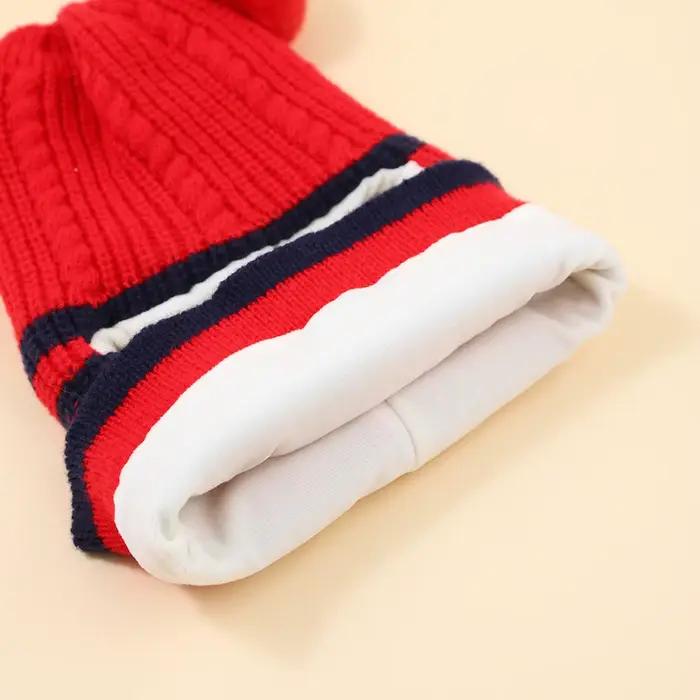 Bébé enfants nouveau automne hiver ours oreille tricoté Bonnet