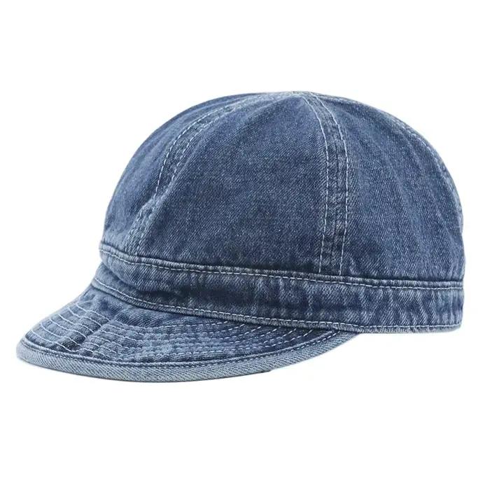 Casquette en denim à bord court protection solaire visière large style sportif pour hommes femmes extérieur décontracté sport printemps été automne