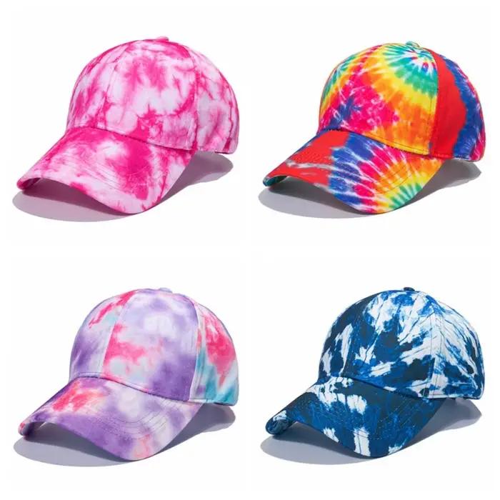 Chapeau de baseball à motifs imprimés en tissu teinté