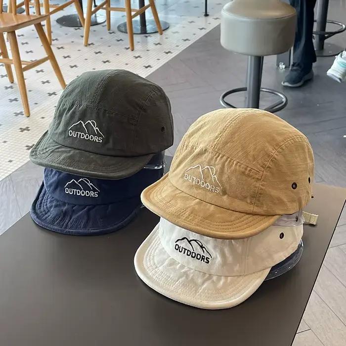 Casquette de baseball à bord court protection solaire lettres brodées visière réglable pour homme femme occasions extérieures