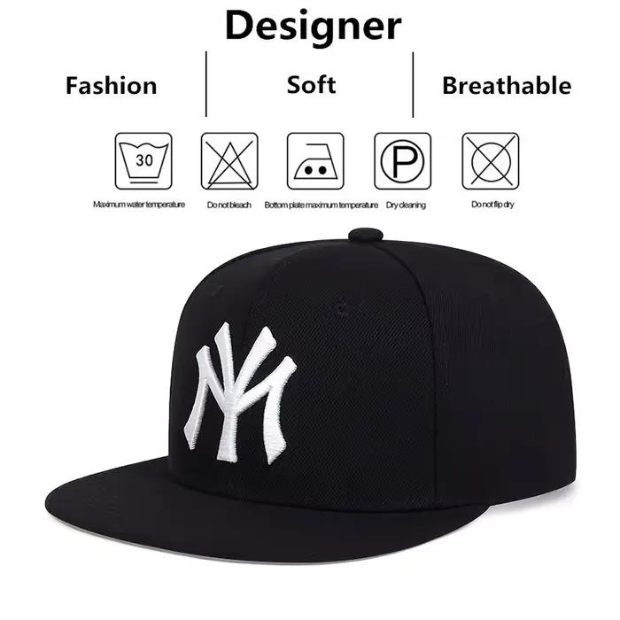 Chapeaux hip-hop brodés de lettres unisexes