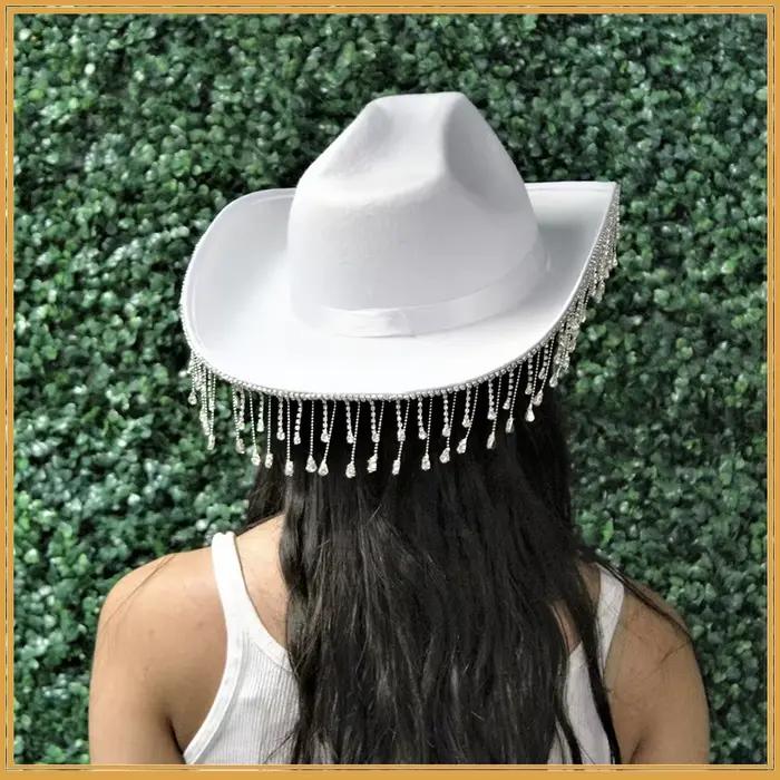 Chapeau de cowboy occidental à franges en biscuits