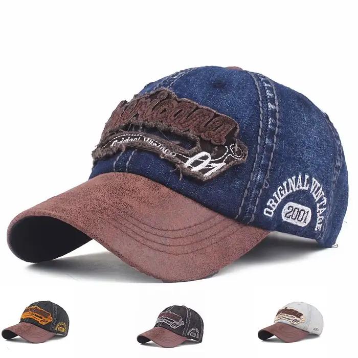 Casquette de baseball Xthree en denim unisexe avec réglage de taille pour hommes et femmes, style sportif et mode, protection solaire, idéale pour l'extérieur et les occasions spéciales