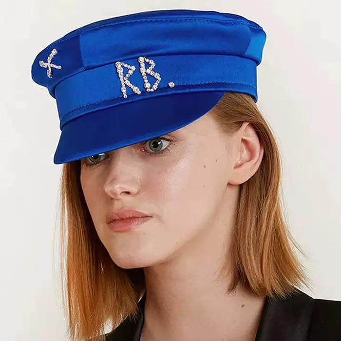 Nouvelle marque Designer hiver chapeaux femmes diamant lettre tache gavroche casquette Baker garçon chapeau visière