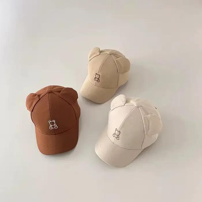Casquette de baseball ours de dessin animé réglable pour enfants 1-3 ans été mignon chapeau de soleil pour garçons et filles occassions spéciales