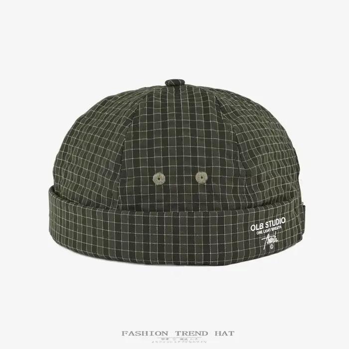 Nouveau Chapeau Rétro à Carreaux Effet Peau de Melon pour Hommes et Femmes
