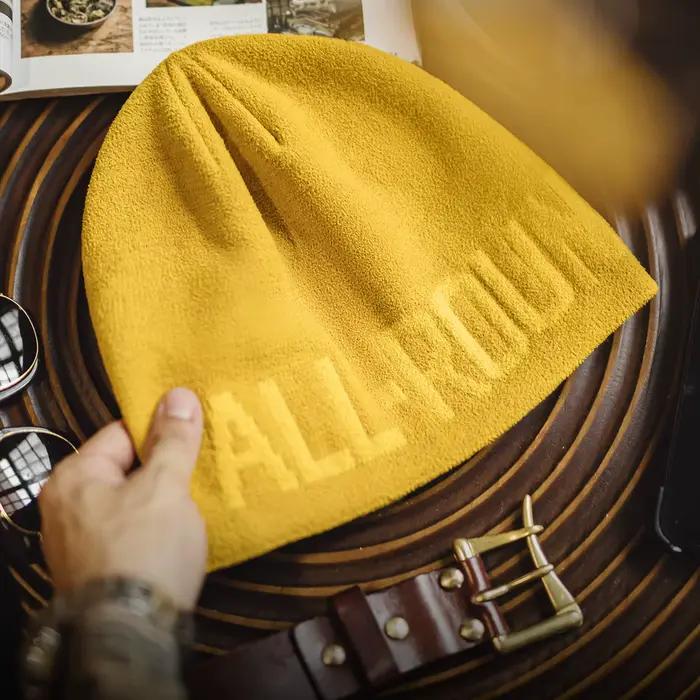 Maden – bonnet en tricot Jacquard jaune